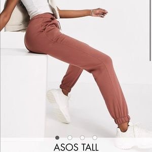 ASOS TALL Oversized Sweatpants in Cognac Brown